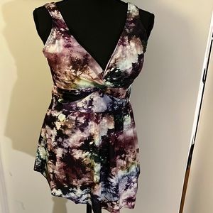 Torrid Size 1 Galaxy Print Swim Dress- rare!